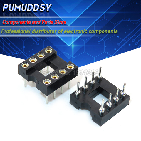 20 piezas de agujero redondo 8 pines 2,54 MM DIP DIP8 IC Sockets adaptador soldadura tipo 8 PIN IC conector ► Foto 1/1