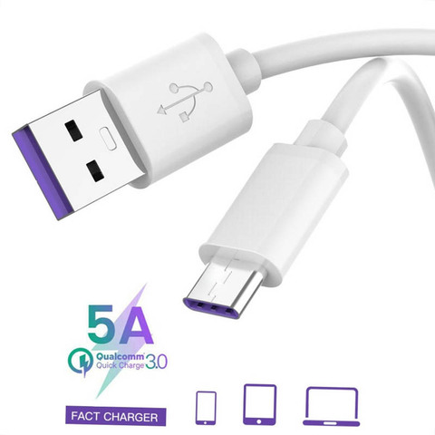 Cable de carga rápida 5A para móvil, Cable USB tipo C para Huawei P30 P20 Mate 20 Pro Lite, A70 A50 S10 Oneplus 7 pro 6t Kabel ► Foto 1/6
