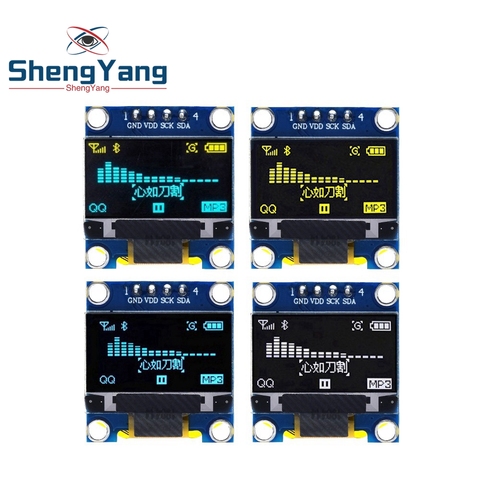 0,96 pulgadas de la CII en serie amarillo azul Módulo de pantalla OLED 128X64 I2C SSD1306 12864 pantalla LCD Junta GND VCC SCL SDA 0,96 