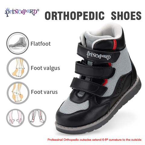 PRINCE PARD-zapatos ortopédicos de tobillo alto para niños, zapatillas con soporte para arco, de cuero correctivo - de y revisión | Vendedor de - PRINCE PARD Official Store