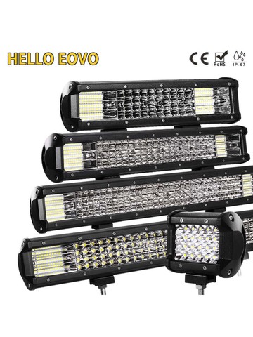 HELLO Evo barra LED 4/7/12/20/22/28/36 pulgadas luz LED barra de conducción fuera de carretera barco Tractor camión 4x4 SUV ATV 12V 24V ► Foto 1/6