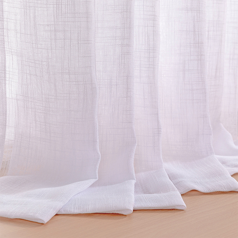 Cortinas para sala de estar de tul blanco transparente gasa moderna 