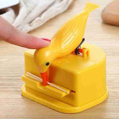 Nuevo pájaro pequeño contenedor para palillos de dientes automático dispensador de mondadientes palillo titular de la decoración del hogar, cocina Accesorios ► Foto 1/6