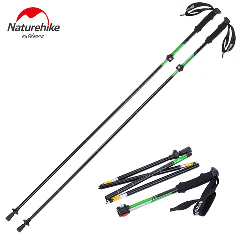 Naturehike al aire libre de alta calidad de la luz Ultra-EVA mango 5-Sección bastones ajustables bastones Polo de Trekking Alpenstock ► Foto 1/6