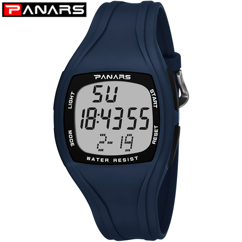 PANARS Digital Reloj masculino de los hombres reloj de pulsera impermeable fecha cronógrafo corriendo hombre relojes Relojes deportivos ► Foto 1/6