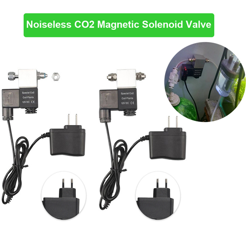 Regulador de válvula de solenoide Co2 para acuario silencioso, CC 110V-220V, válvula magnética eléctrica para pecera Co2 de baja temperatura ► Foto 1/6
