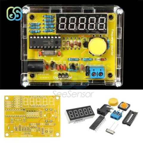 Kit de bricolaje de 1Hz-50MHz, probador de oscilador de cristal, contador de frecuencia, medidor Digital de frecuencia LED, módulo medidor con carcasa de acrílico ► Foto 1/6