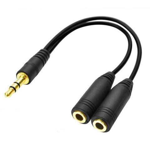 Divisor de auriculares, Cable de extensión Y Splitter Audio estéreo 3,5mm (sonido Hi-Fi), 3,5mm macho a 2 puertos 3,5mm Splitter hembra ► Foto 1/5
