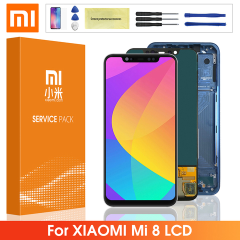 Pantalla Original de 6,21 pulgadas para Xiaomi Mi 8, montaje de digitalizador con pantalla táctil con marco para Xiaomi Mi8, piezas de repuesto ► Foto 1/6