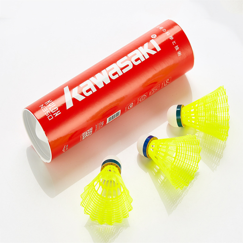 Kawasaki-pelota de nailon N350 para entrenamiento, 6 uds., Lanzadera de plástico de bádminton para adiestramiento al aire libre, duradero, de velocidad media ► Foto 1/6