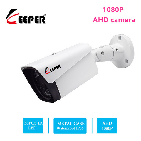 Keeper-Cámara DE SEGURIDAD AHD HD 1080P 2MP para exteriores, dispositivo de vigilancia analógico, impermeable, con visión nocturna infrarroja, bala de Metal CCTV ► Foto 1/6