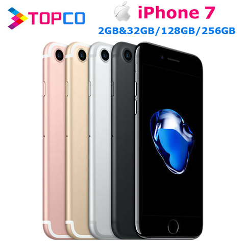 Apple-teléfono inteligente iPhone 7, teléfono móvil Original 4G LTE desbloqueado, Dual Core, pantalla de 4,7 pulgadas, A10, cámara de 12,0mp, 2GB RAM, 32GB/128GB/256GB ROM, soporta NFC ► Foto 1/6