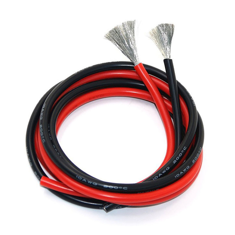 Cable sólido de silicona Flexible para motor de avión y coche de control remoto, cable electrónico estañado, 10 metros AWG 8 10 12 14 16 18 20 22 24 awg ► Foto 1/6