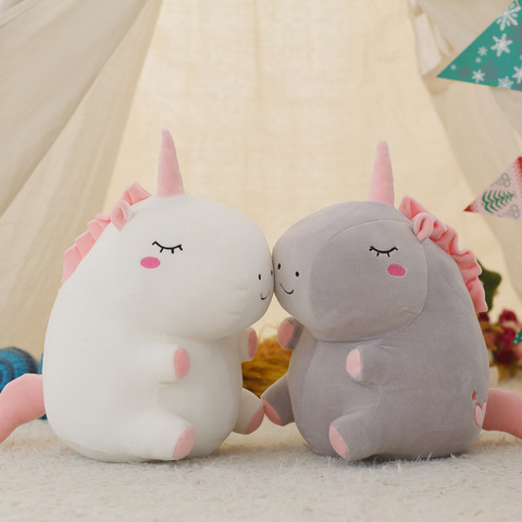 Muñeco de peluche de unicornio para niñas, almohada suave de unicornio, regalo de cumpleaños y Navidad ► Foto 1/6