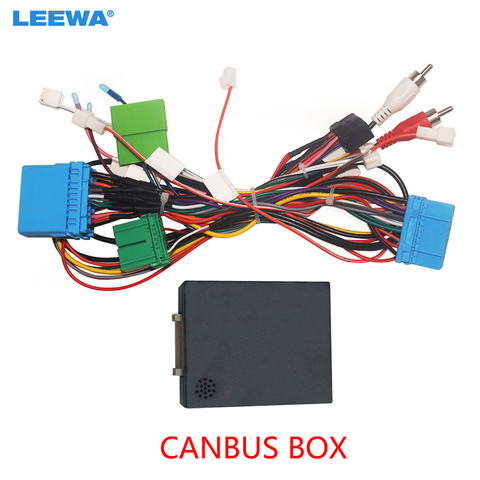 LEEWA coche estéreo de Audio 16PIN Android Adaptador de Cable de alimentación con caja de Canbus para Honda Odyssey 04-08 arnés de cableado # CA6485 ► Foto 1/6