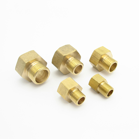 Adaptador de conector de tuberías de latón para combustible, rosca hembra a macho, 1/8 