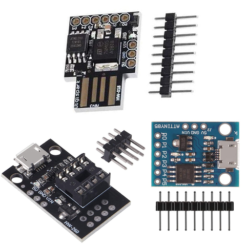 Placa de microdesarrollo TINY85 Digispark Kickstarter, módulo ATTINY85 para Arduino IIC I2C USB, color azul y negro ► Foto 1/6