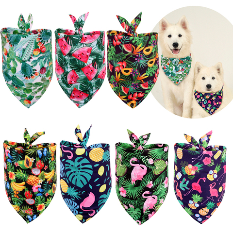 1 Uds verano Bandana perro de estilo Tropical Gato perro: chals bufanda poliéster perros pequeños pañuelo para mascotas Baberos perro Accesorios ► Foto 1/6