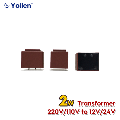 Transformador de potencia tipo PIN 2W, voltaje de 2va, 110V/220V a 12V/24V para placa de circuito, tipo vertical, se puede conectar el cable a mano ► Foto 1/6