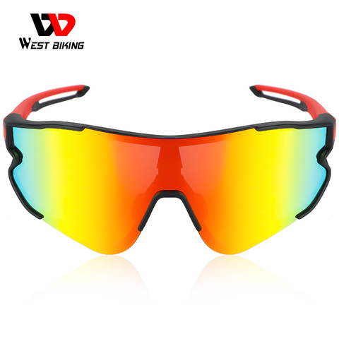 WEST BIKING-gafas polarizadas para ciclismo para hombre y mujer, gafas de senderismo para deportes al aire libre, ciclismo de montaña o carretera ► Foto 1/6