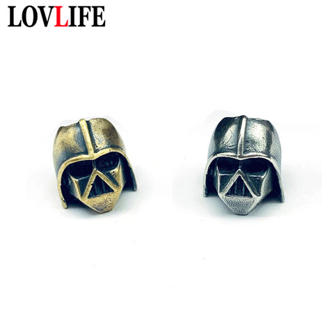 Colgante de correa de casco con máscara de Gas de latón Retro Para Keychian, cuerda de paraguas tejida a mano, colgante de llavero, colgantes, joyería DIY ► Foto 1/6