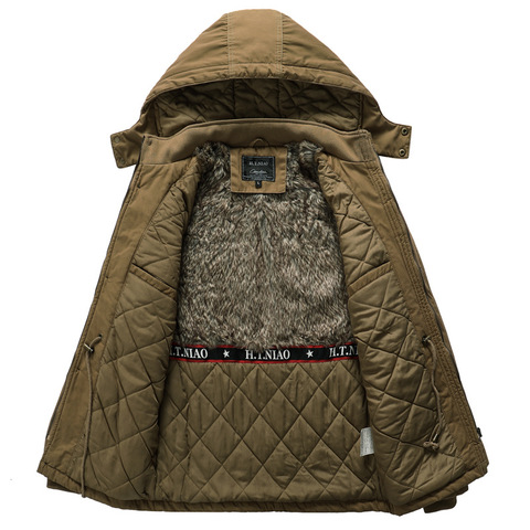 Chaqueta de estilo militar para hombre, abrigo de forro polar grueso y cálido, chaqueta de carga con múltiples bolsillos, cortavientos, prendas de vestir, 5XL, invierno, 2022 ► Foto 1/6