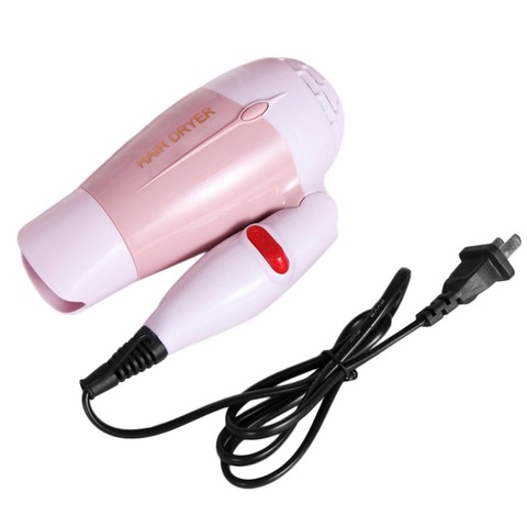 220V Mini secador de pelo plegable con boquilla flujo de aire ajustable de secado rápido de bajo ruido portátil de viaje hogar secador de pelo enchufe de EE. UU. ► Foto 1/6