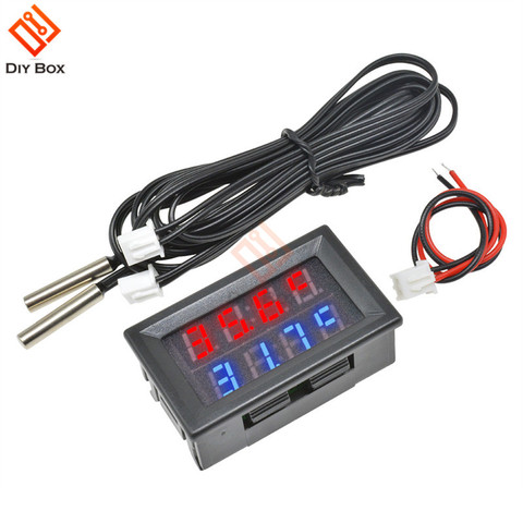 1M pantalla LED Dual termómetro Digital frigorífico acuario Auto coche contador de sensor de temperatura Detector probador Monitor ► Foto 1/6