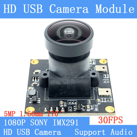 Cámara USB para 30FPS estrella luz baja iluminación vista panorámica ángulo Sony IMX291 2MP La HD1080P Webcam UVC cámara de vigilancia ► Foto 1/6