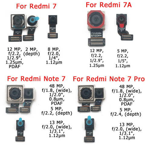 Cámara trasera delantera Original para Xiaomi Redmi 7 7A Note 7 Pro, módulo de cámara frontal principal, piezas de repuesto de Cable flexible ► Foto 1/5