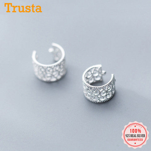 Trustdavis-pendientes de plata de ley 925 con Clip, joyería fina, Piercing ► Foto 1/6