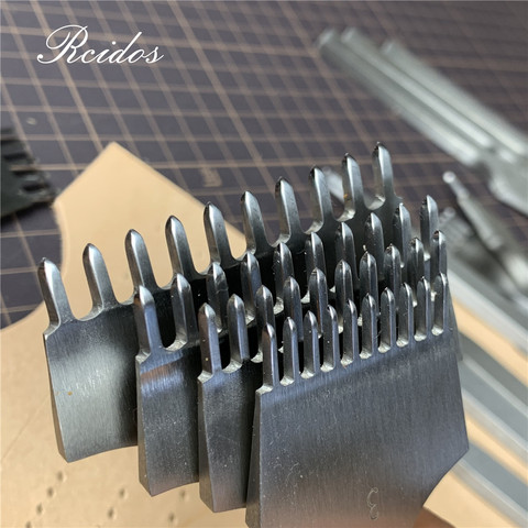 RCIDOS-perforadora de agujeros con rombos para costura a mano, herramienta de punzonado Manual con rombos, distancia: 3/4/5/6mm, 1 + 2 + 5 + 10 ► Foto 1/6