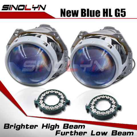 Bi-Xenón faros lentes proyector HID actualización 3,0 ''para Hella 3R G5 5 película Azul lente accesorios autos del coche modificación D1S D2S D3S ► Foto 1/6