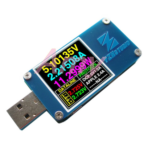 YZXstudio-Medidor de color ZY1276, tabla azul, USB PD TC, probador de voltaje y capacidad de corriente ► Foto 1/1