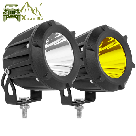 Barra de luz Led de obra de 3,5 pulgadas, 12V, 24V, para Moto 4x4, todoterreno, ATV, SUV, camiones, lámparas de luces de conducción, foco para motocicleta ► Foto 1/6