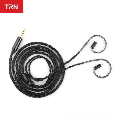 TRN-Cable de actualización de alta fidelidad T2, conector Chapado en plata de 16 núcleos, 3,5/2,5/4,4mm, MMCX/2 pines, para TRN VX V80 V90 BA5 ST1 V10 V20 M10 T2 ► Foto 1/6