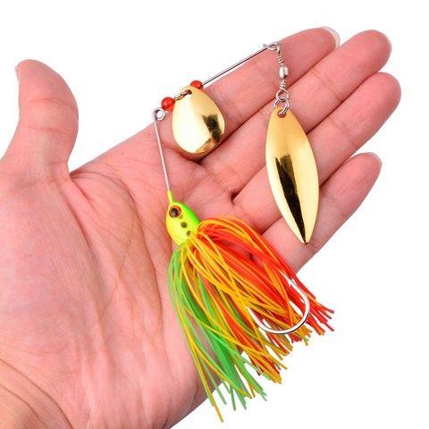 1 Uds 16g Spinner cebo para latón pesca cuchara de Metal señuelo plantillas cebo duro wobbler Spinnerbait de pesca ► Foto 1/6