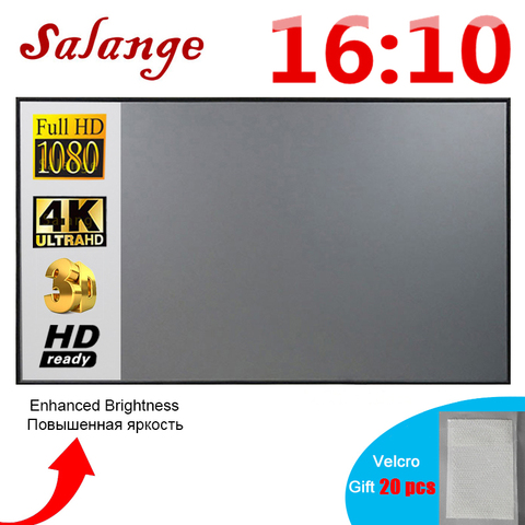 Salange Pantalla proyector  16:10 ,100, Pantalla Proyector de tela reflectante de 120 pulgadas para proyector de vídeo LED YG300 XGIMI DLP ► Foto 1/6