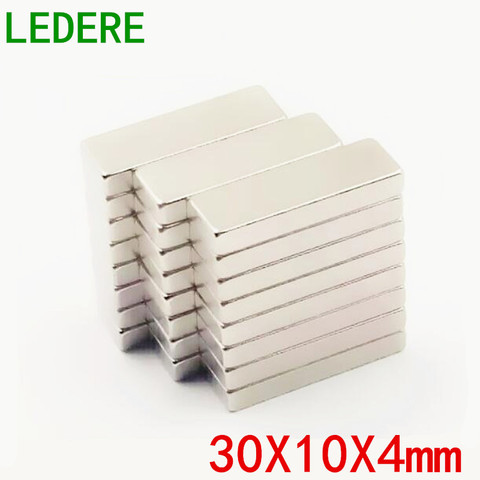 N52 N35 imán de neodimio de 30x10x4mm a granel súper Barra de bloque fuerte imanes raros de la tierra cuboide x 30x10x4mm 30mm x 10mm x 10mm x 4mm ► Foto 1/3