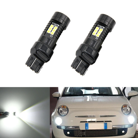 2 uds. De bombillas LED de alta potencia, color blanco xenón, aptas para 2009-2022 Fiat 500 500L, luz diurna ► Foto 1/5