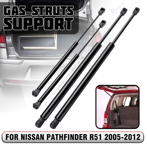 4 piezas ventana trasera + Tailgate Boot Gas Struts soporte para Nissan Pathfinder R51 2005-2012 ► Foto 1/6