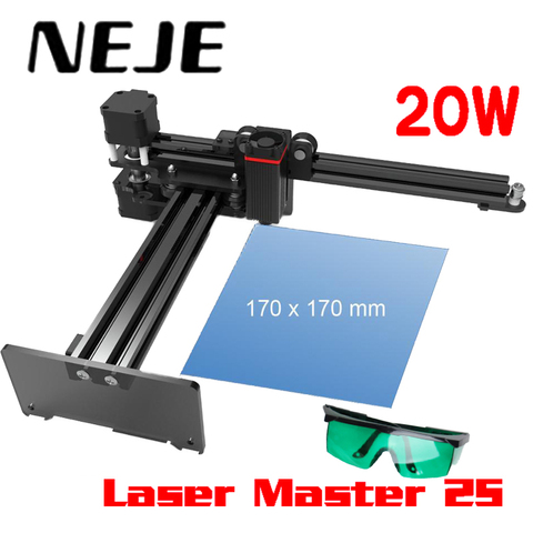 NEJE-grabador láser Master 2S de 20W, aplicación inalámbrica, CNC, máquina de grabado láser de escritorio y cortador, enrutador de impresora láser ► Foto 1/6