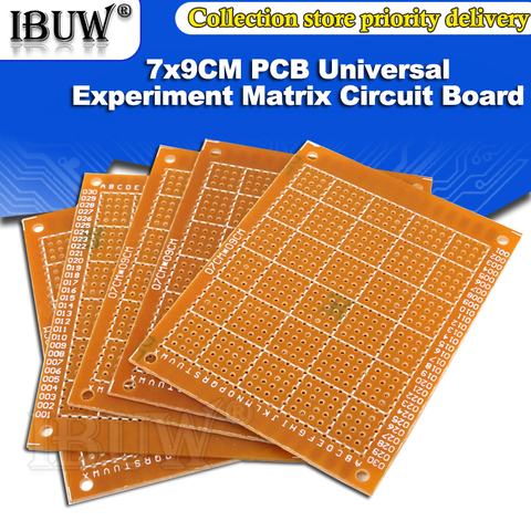 5 uds Universal placa PCB 7x9 Diy prototipo de papel de la placa de circuito impreso Panel 70x90mm lado electrónica soldadura de placa ► Foto 1/3