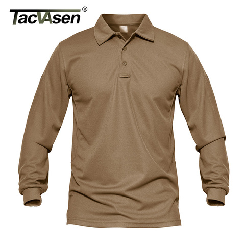 TACVASEN-camisetas tácticas para hombre, camisetas Airsoft de secado rápido, camiseta de manga larga ligera, camisetas de Golf ► Foto 1/6