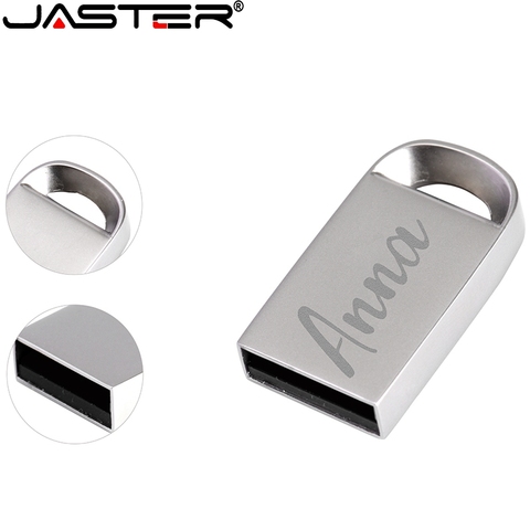 Logotipo personalizado de Metal de Mini USB 2,0 Flash Drive 4G 8G 16G 32GB 64GB 128G bolígrafo con llavero conduce regalos memoria capacidad Real de disco U ► Foto 1/6