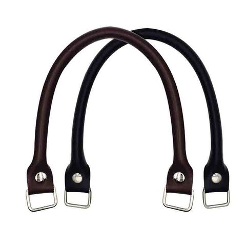 Correas de cuero para bolsos, correas de repuesto para bolsos de mano, asa para bolso, accesorio para bolsos redondos de PU, color negro y café, hechas a mano ► Foto 1/6