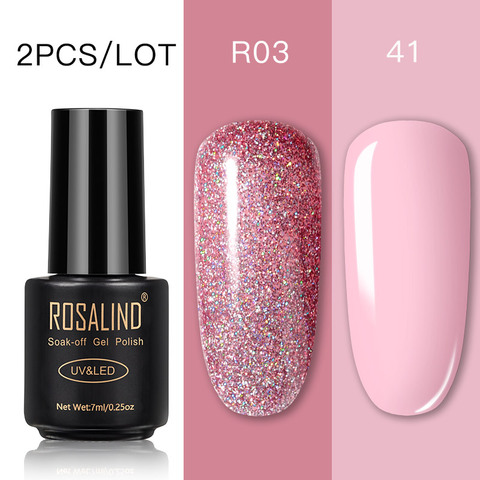 ROSALIND-Juego de geles para pulido de uñas, esmalte de uñas en Gel artístico para manicura, imprimación blanca semipermanente, laca híbrida de Gel UV ► Foto 1/6