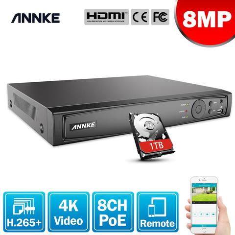 ANNKE-Grabadora de vídeo en red NVR para cámara IP, 8 canales, 8MP, POE, P2P, función de nube, Plug And Play ► Foto 1/6