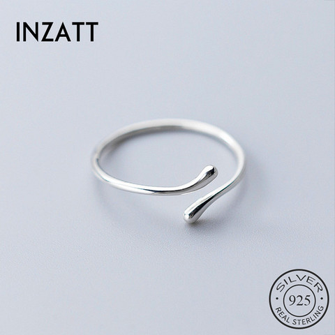 INZATT-anillo ajustable geométrico para mujer, Plata de Ley 925 auténtica, joyería fina para fiesta, accesorios minimalistas ► Foto 1/5