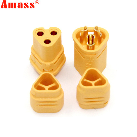 Par de conectores AMASS MT30 de 2mm, 3 pines, Conector de Motor, juego de enchufes para batería Lipo RC, modelo cuadricóptero multicóptero, 10 pares ► Foto 1/6